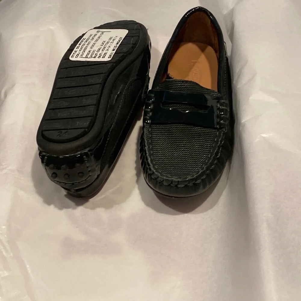 Venettini Black Girls Moccasin Loafers